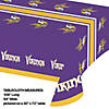 54&#8221; x 102&#8221; Nfl Minnesota Vikings Plastic Tablecloths 3 Count Image 1