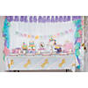 54" x 102" Sparkle Unicorn Plastic Tablecloth Image 1