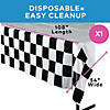 54" x 108" Black &amp; White Checkered Rectangle Disposable Plastic Tablecloth Image 1