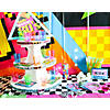 54" x 108" Black &amp; White Checkered Rectangle Disposable Plastic Tablecloth Image 2