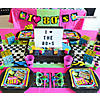 54" x 108" Black &amp; White Checkered Rectangle Disposable Plastic Tablecloth Image 3