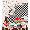 54" x 108" Black &amp; White Checkered Rectangle Disposable Plastic Tablecloth Image 4