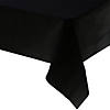 54" x 108" Black Rectangular Disposable Plastic Tablecloths (96 Tablecloths) Image 1
