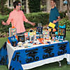 54" x 108" Blue Congrats Grad Plastic Tablecloth Image 1