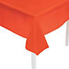 54" x 108" Bright Orange Color Disposable Plastic Tablecloth Image 1