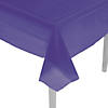 54" x 108" Bright Purple Disposable Fitted Plastic Tablecloth Image 1