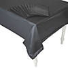 54" x 108" Bulk 12 Pc. Black Rectangle Disposable Plastic Tablecloths Image 1