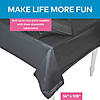 54" x 108" Bulk 12 Pc. Black Rectangle Disposable Plastic Tablecloths Image 1