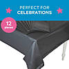 54" x 108" Bulk 12 Pc. Black Rectangle Disposable Plastic Tablecloths Image 2
