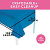 54" x 108" Bulk 12 Pc. Blue Rectangle Disposable Plastic Tablecloths Image 1