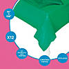 54&quot; x 108&quot; Bulk 12 Pc. Green Rectangle Disposable Plastic Tablecloths Image 1