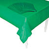 54" x 108" Bulk Christmas Green Rectangle Disposable Plastic Tablecloths - 12 Pc. Image 1