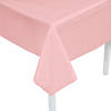 54" x 108" Light Pink Rectangle Disposable Plastic Tablecloth for 8 Ft. Table Image 1