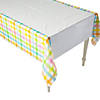 54" x 108" Pastel Gingham Plastic Tablecloth Image 1