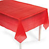 54" x 108" Red Rectangle Disposable Plastic Tablecloth Image 1