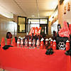 54" x 108" Red Rectangle Disposable Plastic Tablecloth Image 3
