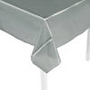 54" x 108" Silver Plastic Tablecloth Image 1