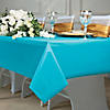 54" x 108" Turquoise Plastic Tablecloth Image 1