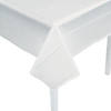 54" x 108" White Rectangle Disposable Plastic Tablecloth Image 1