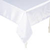 54" x 126" White Rectangle Polyester Tablecloth Image 1
