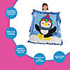 54&quot; x 54&quot; Penguin with Hat &amp; Scarf Fleece Tied Throw Craft Kit - Makes 1 Image 1