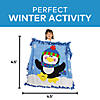 54&quot; x 54&quot; Penguin with Hat &amp; Scarf Fleece Tied Throw Craft Kit - Makes 1 Image 2