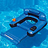 55" Inflatable Blue and Black Ultimate Floating Swimming Pool Chair Lounger Image 2