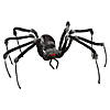 55" Poseable Hairy Joints Black Wolf Spider Halloween Decoration Image 1