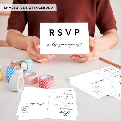 56-Pack RSVP Postcards Modern Cardstock Response Reply Cards Image 3