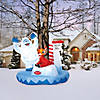 57" Blow-Up Inflatable&#174; Rudolph Christmas Tree Wrap with Built-In LED Lights Image 1