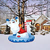 57" Blow-Up Inflatable Rudolph<sup>&#174;</sup> Christmas Tree Wrap with Built-In LED Lights Image 1
