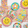57 Pc. Flower Power Birthday Party Supplies Kit for 8 Guests Image 1