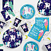 57 Pc. Unicorn GalaPropery Birthday Party Supplies Kit for 8 Guests Image 1