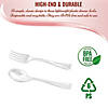 576 Pc. Clear Disposable Plastic Mini Flatware Set - Dessert Spoons and Dessert Forks (288 Guests) Image 2