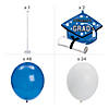 58" Blue Graduation Balloon Columns Decorating Kit - 131 Pc. Image 1