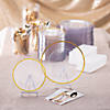 588 Pc. Bulk Premium Clear & Gold Plastic Tableware Kit for 96 Guests Image 1