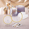 588 Pc. Bulk Premium Clear &amp; Gold Plastic Tableware Kit for 96 Guests Image 1