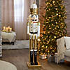 5FT GIANT WOODEN NUTCRACKER GOLD Image 1