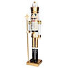 5FT GIANT WOODEN NUTCRACKER GOLD Image 3