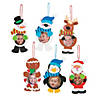 6 1/2" - 7 1/2" Christmas Character Picture Frame Ornament Craft Kit - Makes 12 Image 1