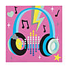 6 1/2" Birthday Beats Disco Party Headphone Paper Luncheon Napkins - 16 Ct. Image 1