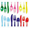 6 1/2" Bulk 50 Ct. Navy Blue Disposable Plastic Forks Image 1