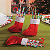 6 1/2" Candy Cane-Shaped Snowman Red & White Plastic Pens - 12 Pc. Image 1