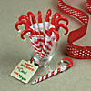 6 1/2" Candy Cane-Shaped Snowman Red & White Plastic Pens - 12 Pc. Image 2