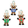 6 1/2" Reindeer with T-Shirt Christmas Ornament Craft Kit - Makes 12 Image 1