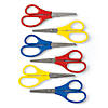 6 1/2" Smooth Cut Metal Preschool Scissors with Plastic Grips - 12 Pc. Image 1