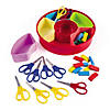 6 1/2" Smooth Cut Metal Preschool Scissors with Plastic Grips - 12 Pc. Image 2