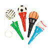 6 1/2" Sports Plastic Ice Cream Cone Shooters with Foam Ball - 12 Pc. Image 1