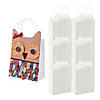 6 1/2" x 3 1/4" x 9" DIY Medium White Paper Gift Bags - 6 Pc. Image 1