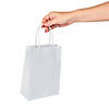 6 1/2" x 3 1/4" x 9" DIY Medium White Paper Gift Bags - 6 Pc. Image 1